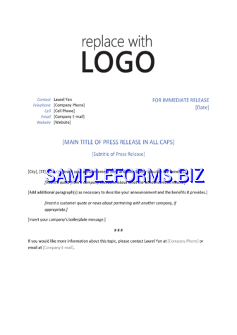 Press Release Template 1 dotx pdf free